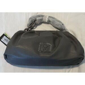 NWT BADGLEY MISCHKA Wrapped‎ Frame Logo Crossbody Bag Grey $129